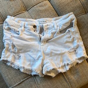 Studio Blue White Frayed Shorts Size 29